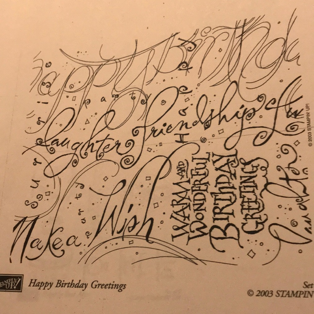 Stampin up. Happy birthday greetings. 2003